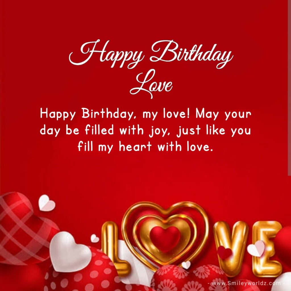 Short Birthday Wishes for Wife With love